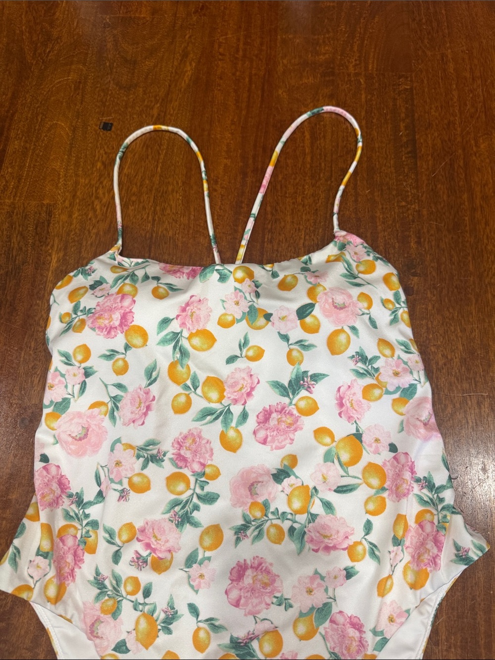 NWT Victoria's Secret Floral and Lemon Print One-Piece w/ Strappy Back Design - Picture 3 of 11